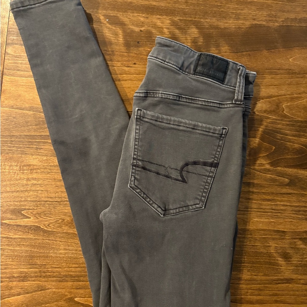 American Eagle Outfitters Gray Skinny Jeans with Stretch